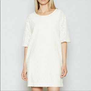 Current Elliot The Eyelet Off white Shirt dress